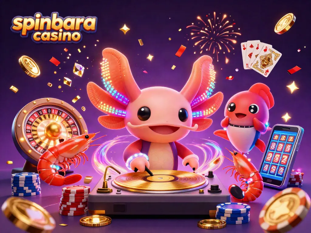 Experience the vibrant excitement of spinbara casino with a lively underwater DJ scene.